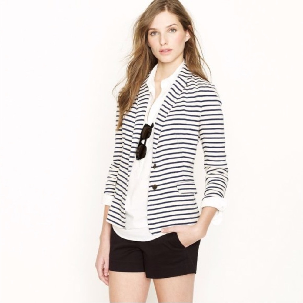 J Crew cotton nautical blazer. Size small. Excellent condition.